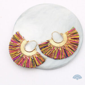 Boucles d'oreilles en forme d'éventail