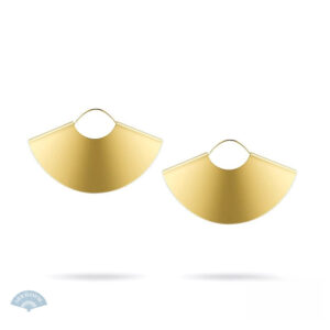 Boucles d'oreilles or en forme d'éventail