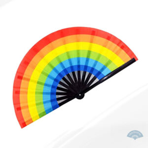 Éventail arc-en-ciel décoratif géant pour murs