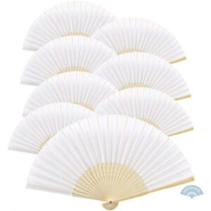 Éventails blancs vierges idéaux pour personnalisation artistique