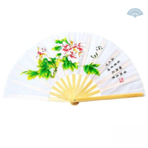 Éventail décoratif asiatique, design sobre et délicat