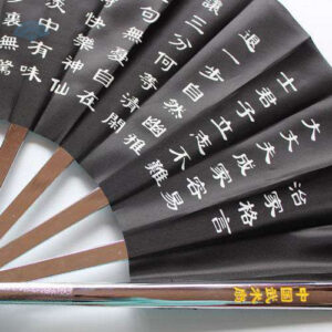 Éventail martial chinois avec motifs uniques