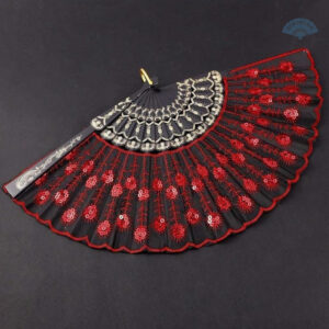 Éventail Espagnol coloré, accessoire de danse flamenco
