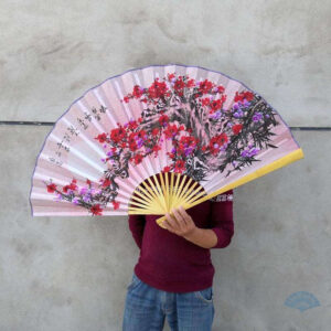 Éventail géant à motifs floraux colorés