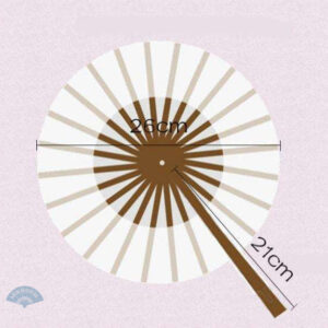 Éventail rond beige, accessoire japonais pour rafraîchir avec style