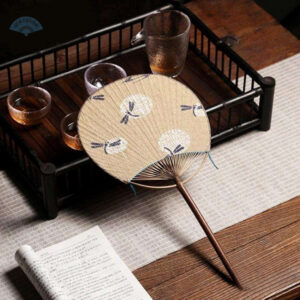 Eventail Uchiwa jaune, accessoire traditionnel japonais