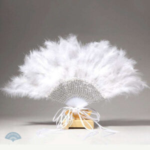 Éventail en plumes pour mariage, élégant et raffiné