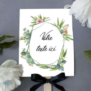 Eventails personnalisés en carton pour mariage