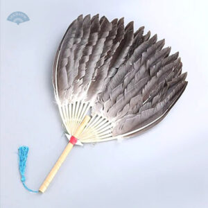 Éventail plume d'oie, accessoire de mode chic et original