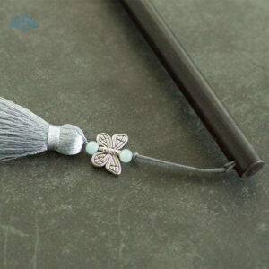Éventail japonais en soie, couleur rose, design rond
