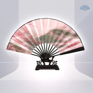 Éventail chinois rose clair
