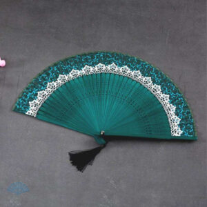 Éventail turquoise élégant pour une touche espagnole