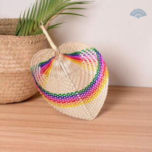 Éventails ronds en feuilles de palmier, accessoire décoratif