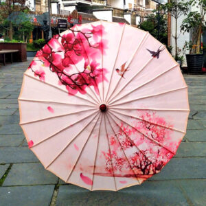 Ombrelle chinoise rose, élégante et décorative