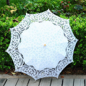 Ombrelle dentelle blanche pour mariage élégant