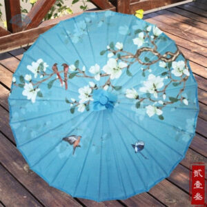 Ombrelle japonaise ancienne en toile délicate