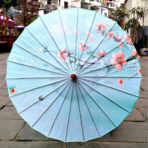 Ombrelle japonaise bleue élégante et colorée