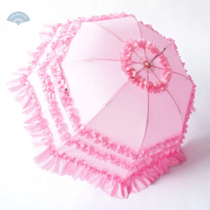 Ombrelle vintage rose pour mariage élégant