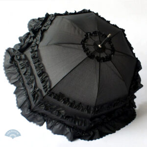 Ombrelle vintage noire en dentelle élégante